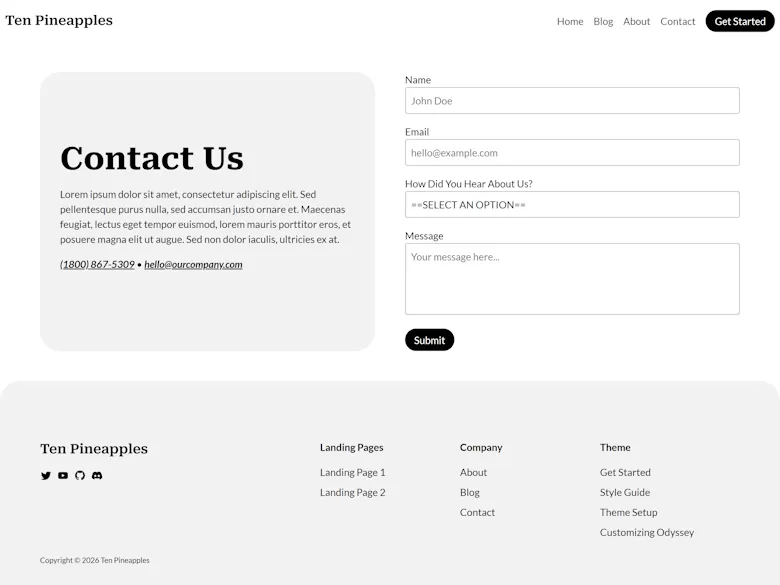 Contact Page